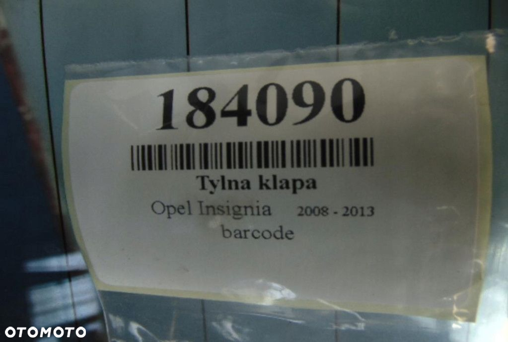 OPEL INSIGNIA A TYLNA KLAPA LAK Z177 - 7