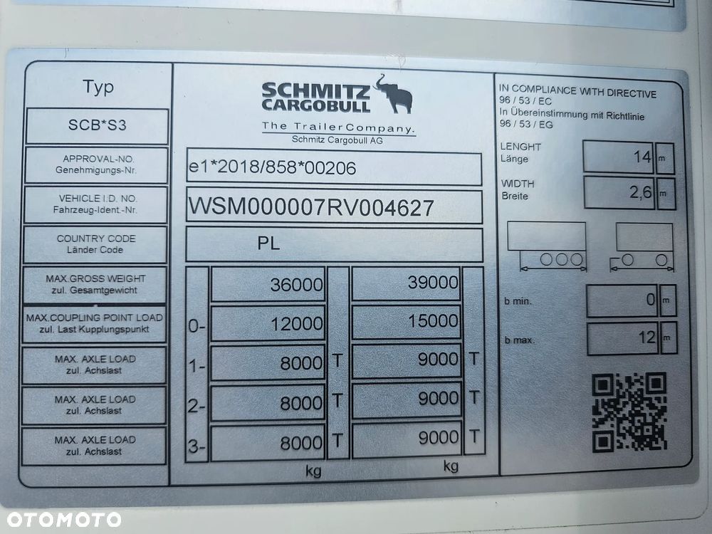 Schmitz Cargobull CHŁODNIA szer.KWIATOWA 2.50m OŚ PODN.JAK NOWA - 24