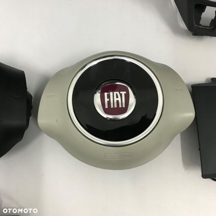 FIAT 500 DESKA ROZDZIELCZA KONSOLA KOKPIT PULPIT PODUSZKI AIRBAG AIR BAG PASY KIT SET - 6
