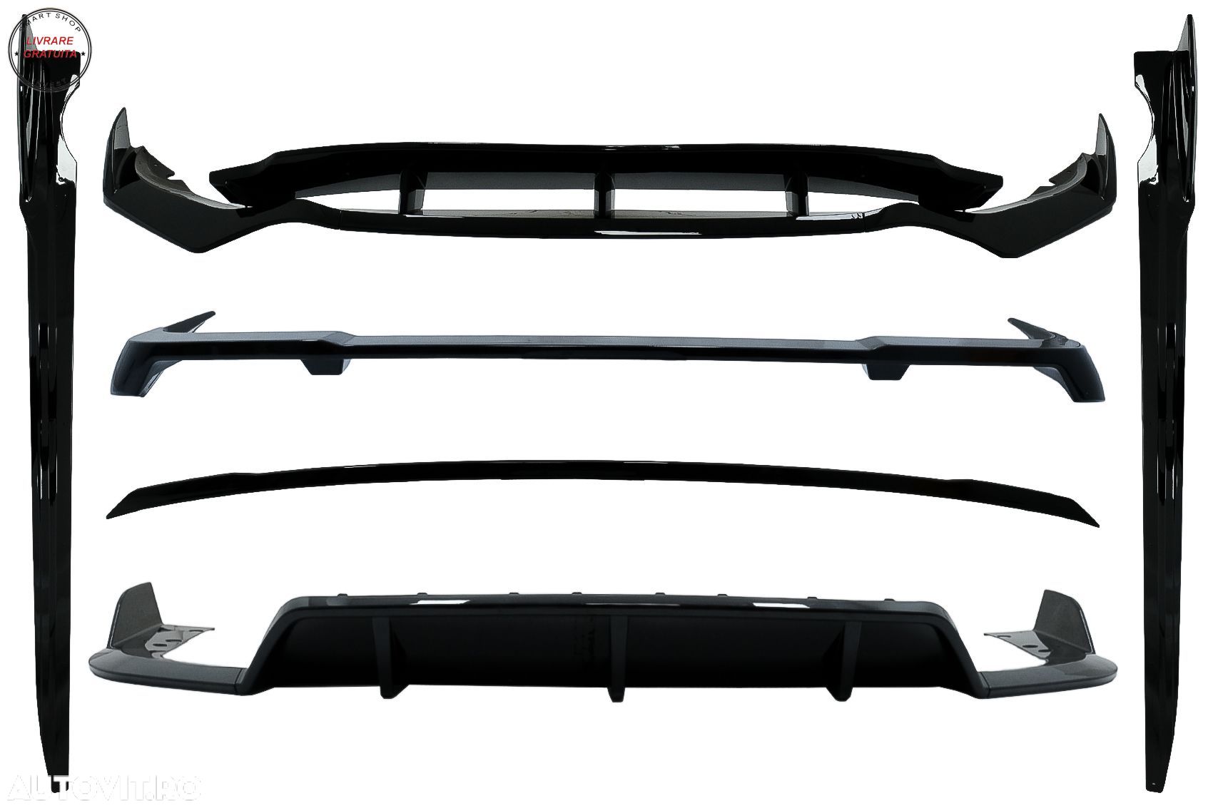Pachet Exterior Aero BMW X5 G05 (2018-2022) M-Tech Black Knight Design Negru Lucio- livrare gratuita - 1
