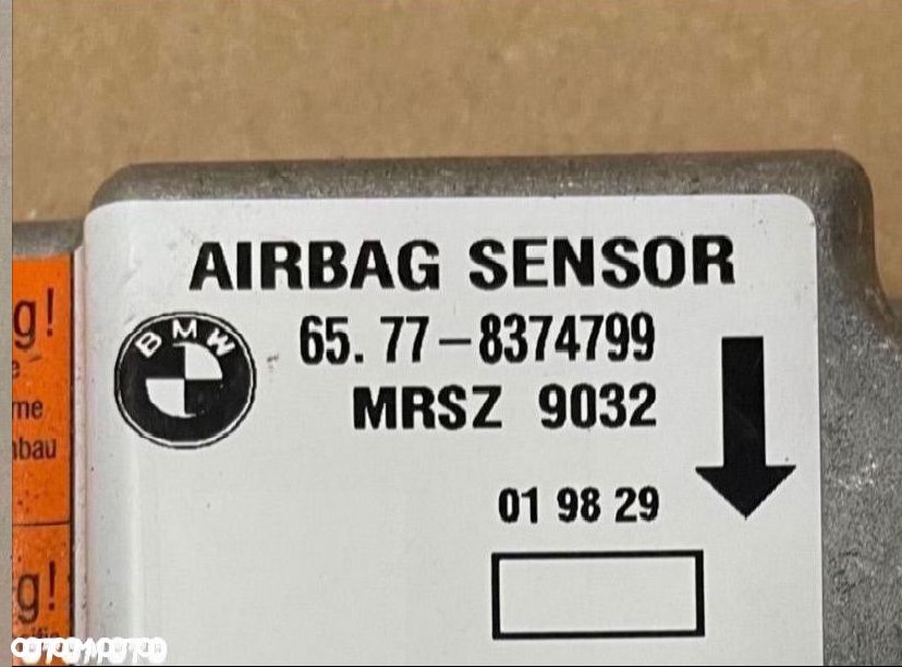 8374799 sensor moduł poduszek air bag bmw 5 e39 7 e38 - 3