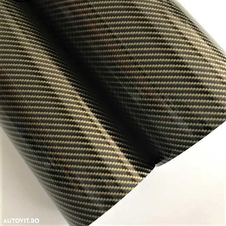 Folie Carbon PREMIUM 9D 1,5m x 1m, negru,rosu,portocaliu,verde,auriu - 1