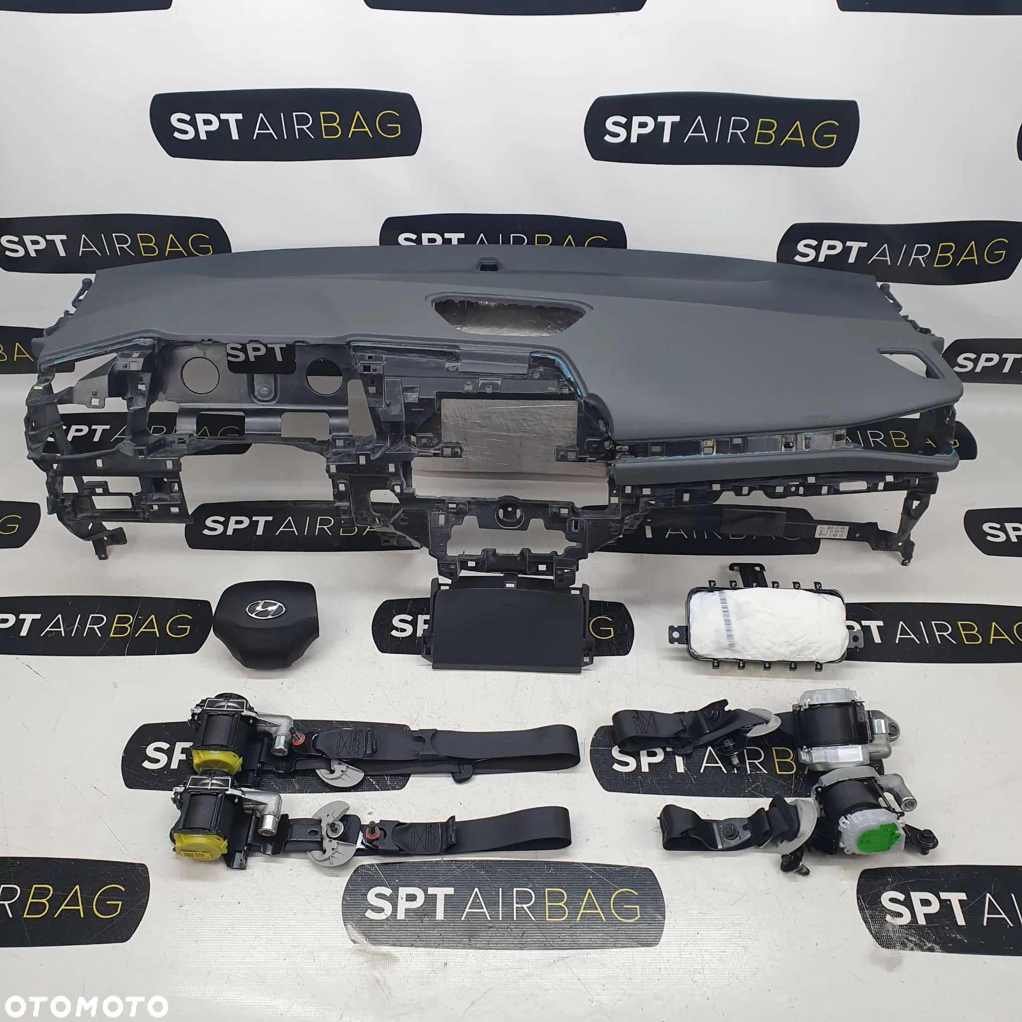 HYUNDAI IONIQ LIFT DESKA ROZDZIELCZA KONSOLA KOKPIT PULPIT PODUSZKI AIRBAG AIR BAG PASY KIT SET - 1