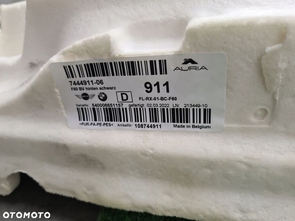 MINI F60 LCI PODŁOGA WYKŁADZINA 7414261 7444911 - 7
