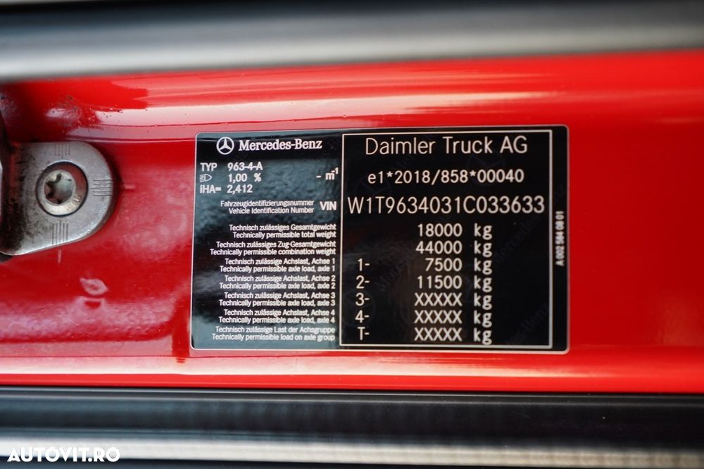 Mercedes-Benz ACTROS 1845 / MP5 / SPAȚIU MARE / ANVELOPE 100% / CONTRACT POST-SERVICE - 39