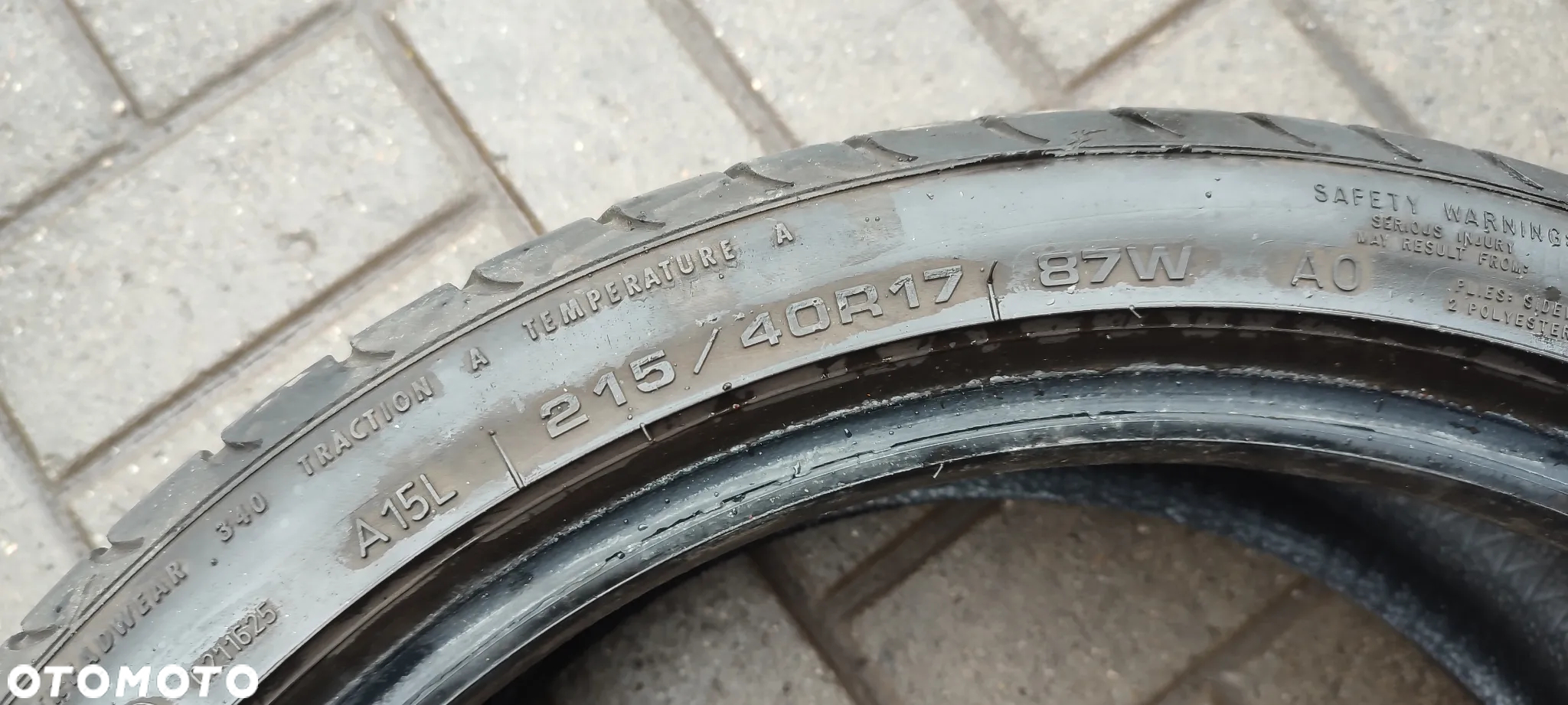 OPONY LETNIE 215/40R17 87W GOODYEAR EFICENTGRIP (1116) LATO 6mm PARA 2SZTUKI - 5
