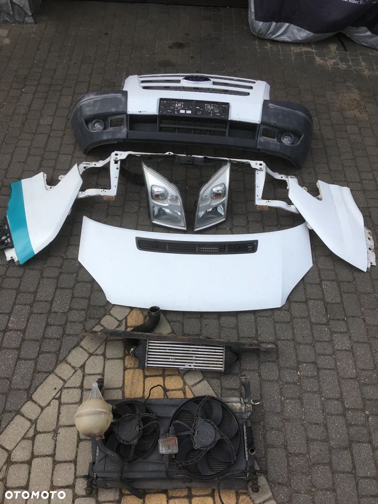 FORD TRANSIT MK7 BIAŁY PRZÓD KOMPLETNY ZDERZAK MASKA BŁOTNIK LAMPA REFLEKTOR PAS GRILL CHŁODNICE BELKA ZDERZAK PAS - 2