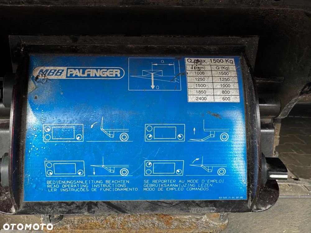 Winda, platforma, klapa załadowcza MBB Palfinger 1500kg - 3