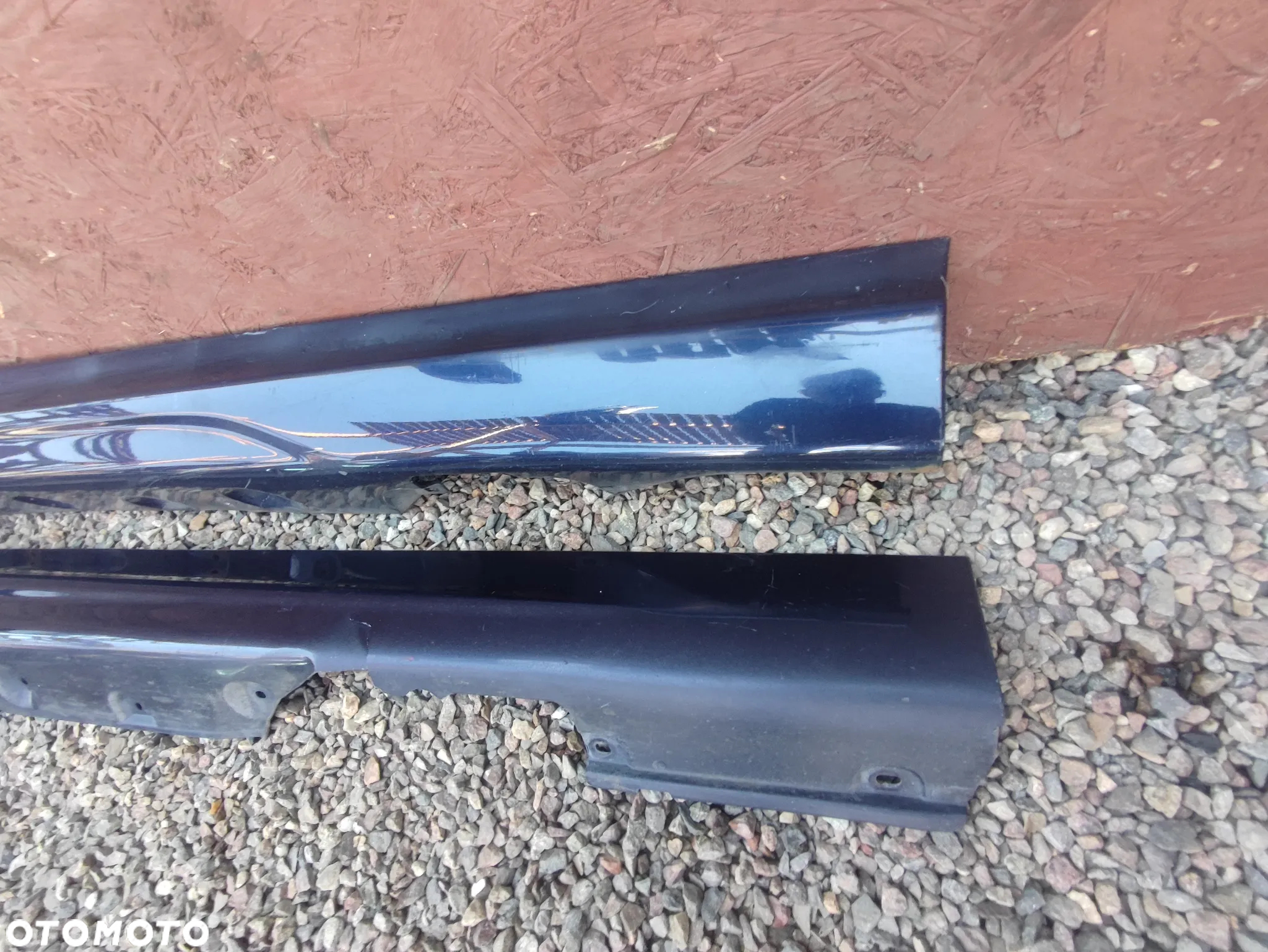 BMW E46 SEDAN / TOURING ORYGINALNE NAKŁADKI NA PROGI M-PAKIET LEWA / PRAWA W KOLORZE orientblau metallic 317/5 O NR. 51 71 0 002 127 / 51 71 0 002 126 OEM W BARDZO DOBRYM STANIE - 6