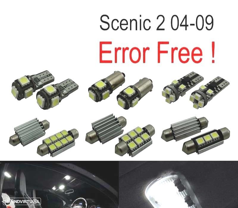 KIT COMPLETO 16 LAMPADAS LED INTERIOR PARA RENAULT SCENIC II 2 MK2 04-09 - 1