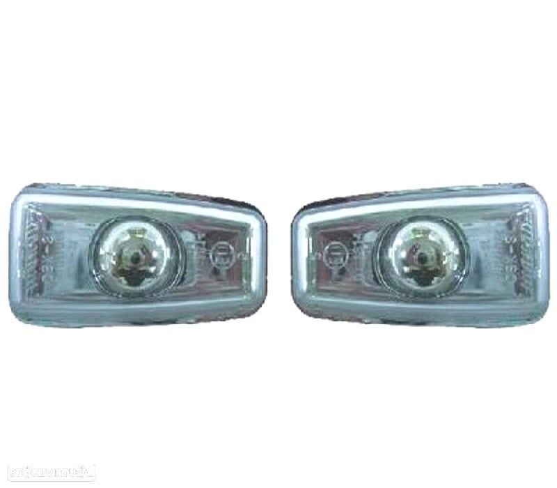 INTERMITENTES LATERAIS CITROEN SAXO PEUGEOT 106 306 CRISTAL CLARO CROMADO - 1