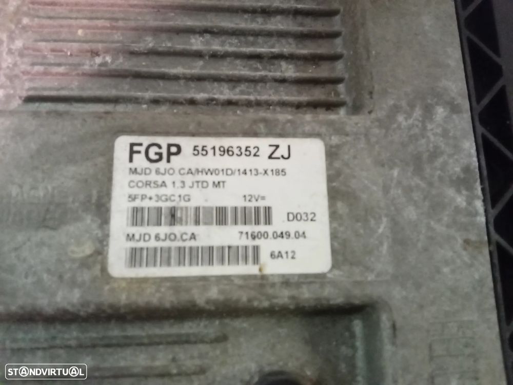 CENTRALINA DO MOTOR OPEL CORSA C 1.3CDTI 55196352 - 2