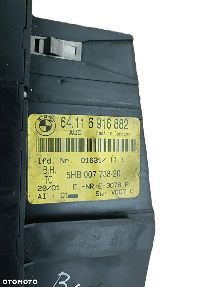 BMW E46 98-05 r. PANEL NAWIEWU KLIMATYZACJI 5HB00773820 * - 3
