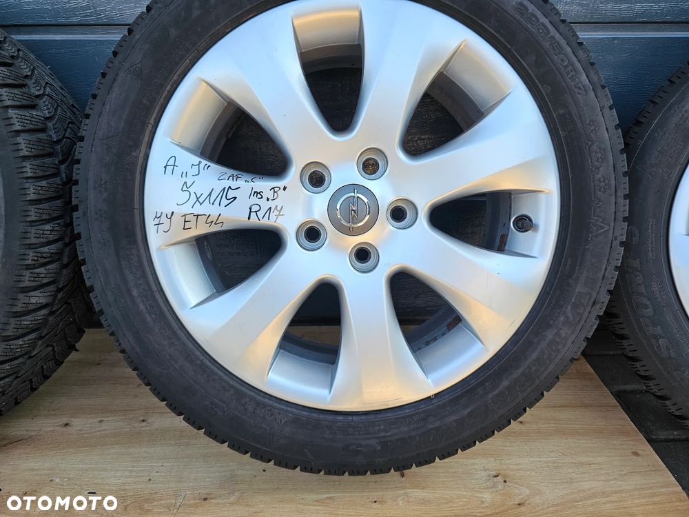 FELGI ALUMINIOWE KOŁA OPONY ZIMOWE OPEL ASTRA J K ZAFIRA C INSIGNIA B R17 5x115 ET44 225/50/17 - 8