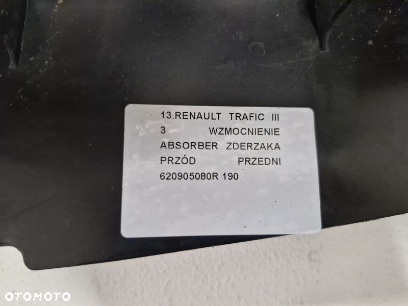 RENAULT TRAFIC 3 III VIVARO B WZMOCNIENIE ABSORBER ZDERZAKA PRZÓD 620905080R - 6