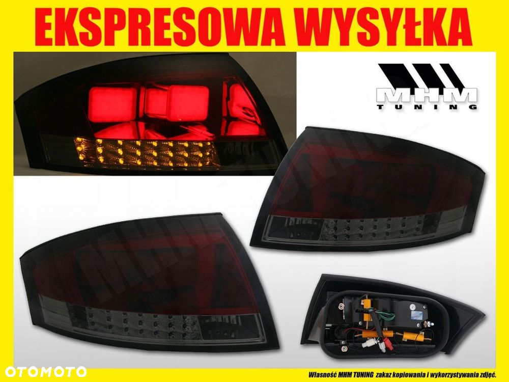 Lampy tylne kpl LED Diody Neon Tuning Red Smoke Audi TT 8n 8n0 1998-2006 - 2