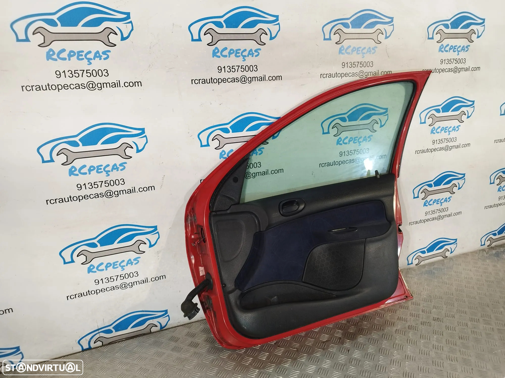 PORTA FRENTE FRONTAL DIREITA PEUGEOT 206 2AC 9004K5 FECHO ELEVADOR MOTOR PUXADOR VIDRO - 5