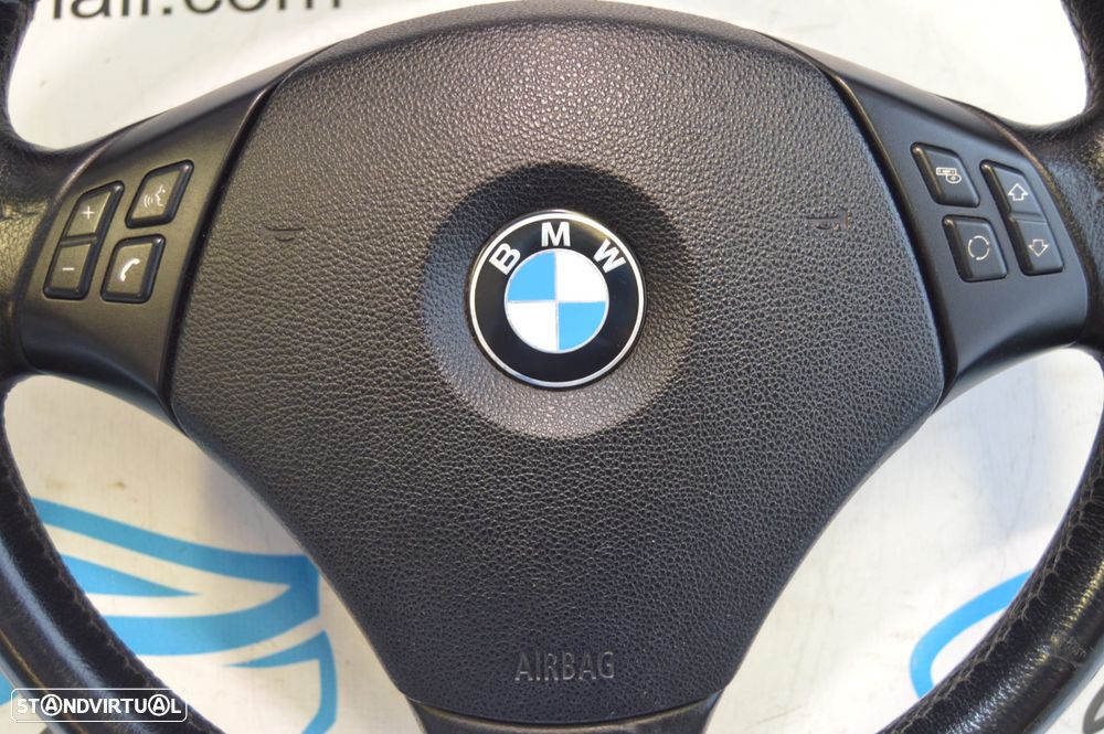 VOLANTE GUIADOR COMPLETO BMW SERIE 3 E92 COUPE 32306764547 6764547 E90 SEDAN E91 TOURING E93 CABRIO X1 E84 PELE AIRBAG COMANDOS MULTIFUNÇÕES CONTROLO - 9