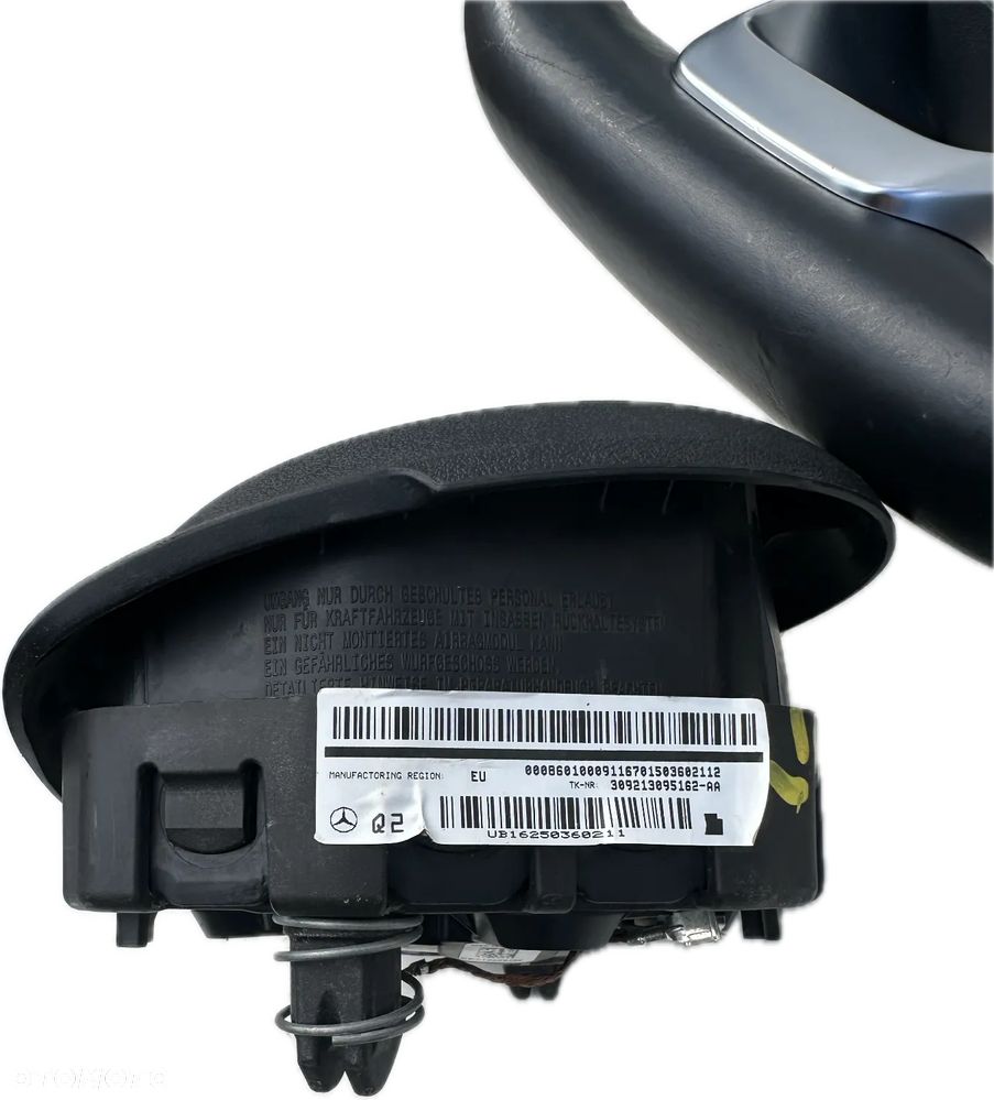 KIEROWNICA AMG SKORA CZERWONA NIC PODUSZKA AIRBAG KOMPLET MERCEDES C W205 GLC W253 ORYGINAL DEMONTAZ - 4