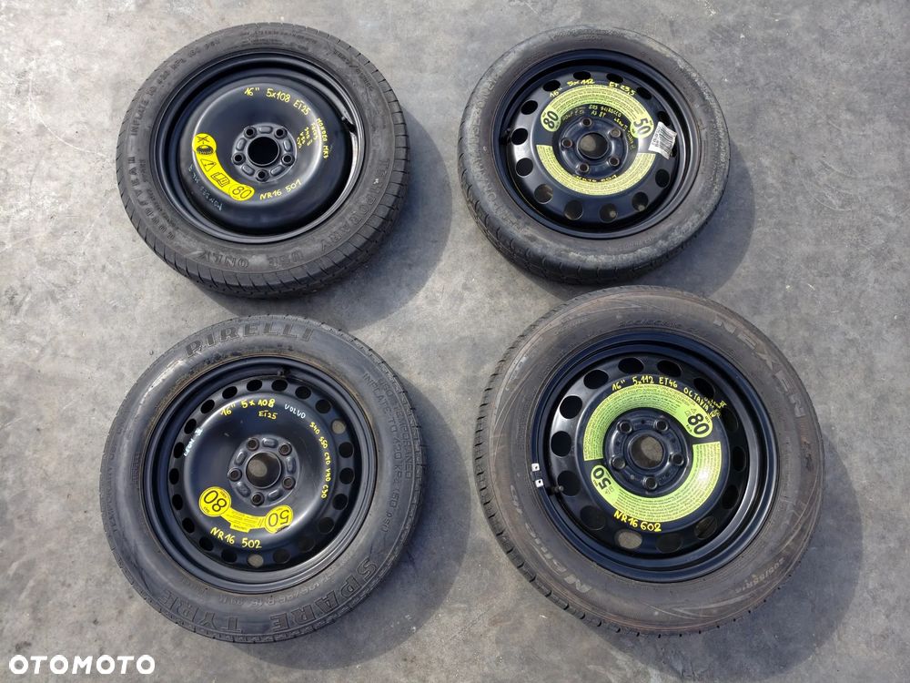 KOŁO ZAPASOWE DOJAZDOWE MIX 13" 14" 15" 16" 17" 18" 19" 20" FIAT VW TOYOTA FORD MAZDA VOLVO HONDA AUDI SEAT - 4