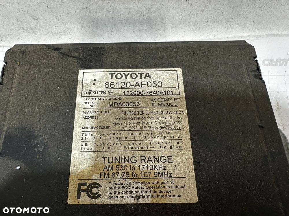 Toyota Sienna II FL Radio radioodtwarzacz Oryginał 86120-AE050 - 2