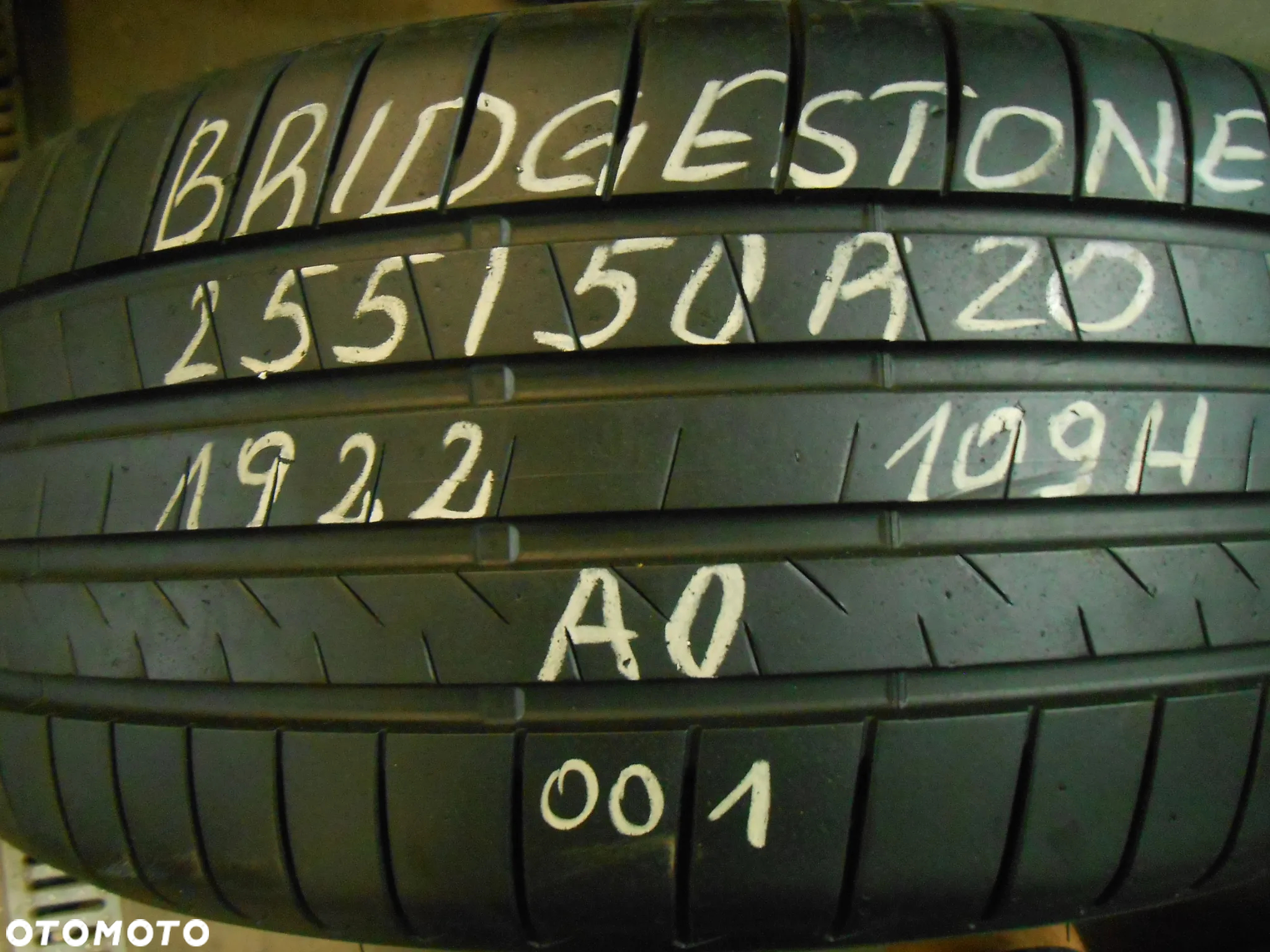 OPONY 255/50R20 BRIDGESTONE ALENZA 001 AO DOT 2222 7.4MM - 2