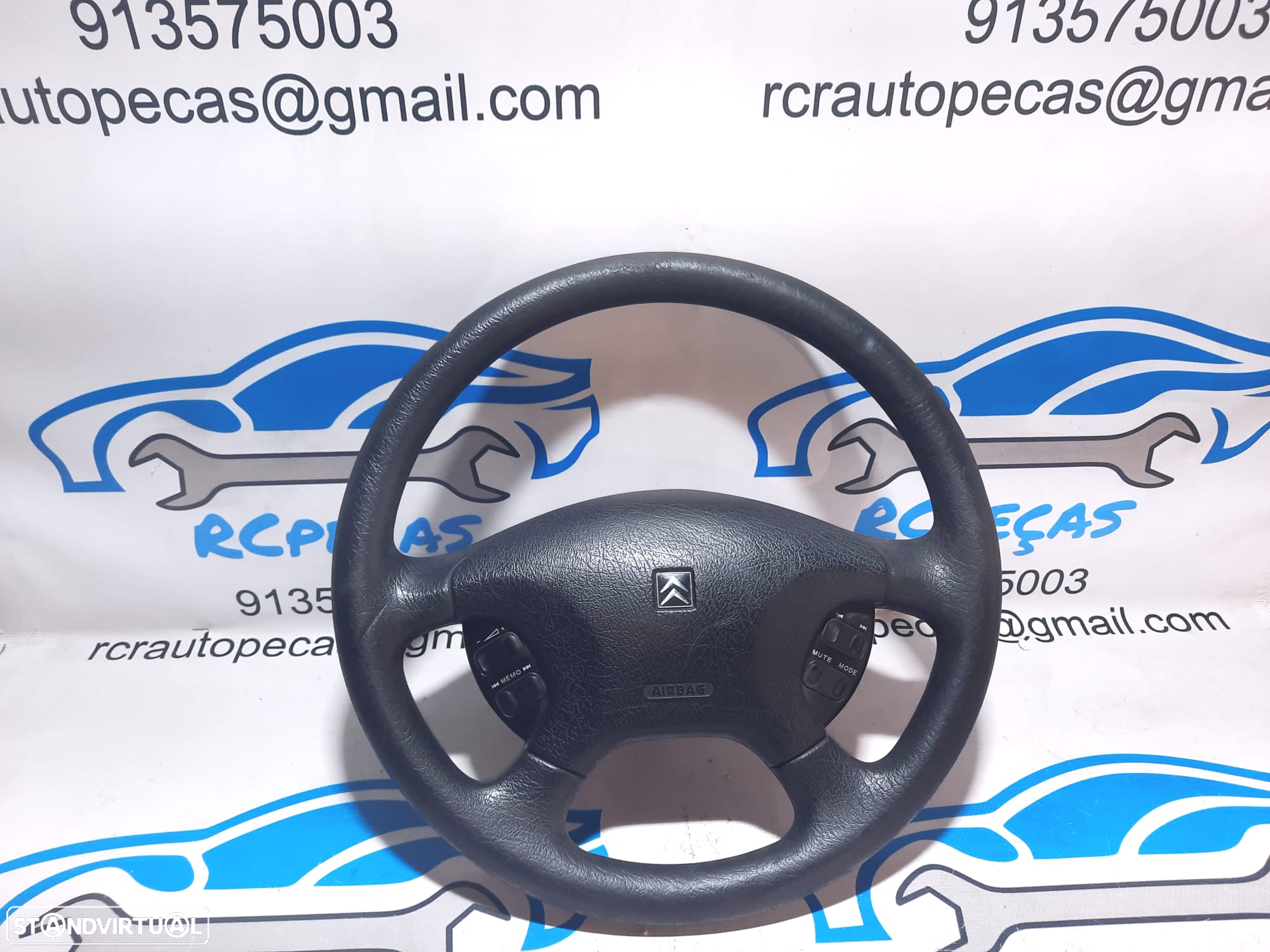 VOLANTE GUIADOR COMPLETO CITROEN XSARA PICASSO N68 94634750ZL PELE AIRBAG COMANDOS MULTIFUNÇÕES CONTROLO - 9