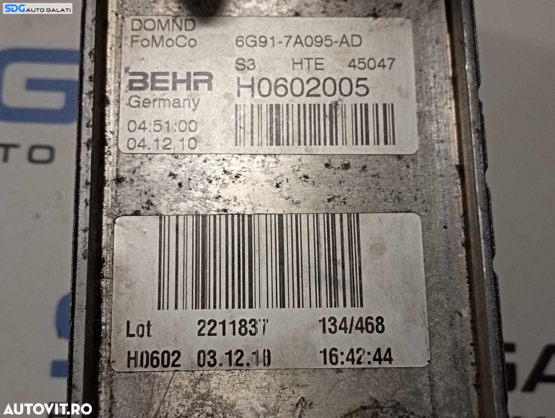 Termoflot Radiator Racitor Racire Ulei Motor Cutie Viteze Automata Ford Galaxy 2 2.0 TDCI 2006 - 2015 Cod 6G91-7A095-AD H0602005 [M5195] - 2