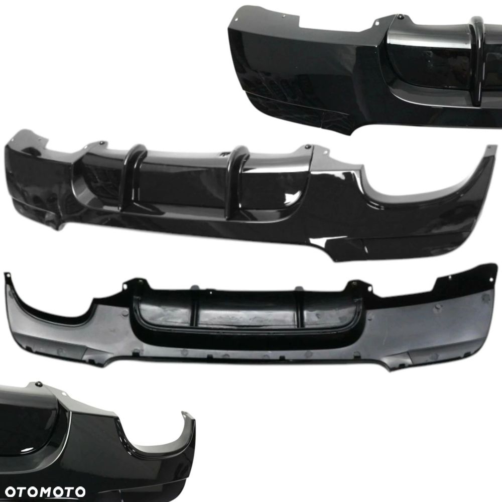 BMW E90 E91 04-12 SPOILER TYLNY ZDERZAKA M PAKIET 2004-2012 CZARNY POŁYSK - 2