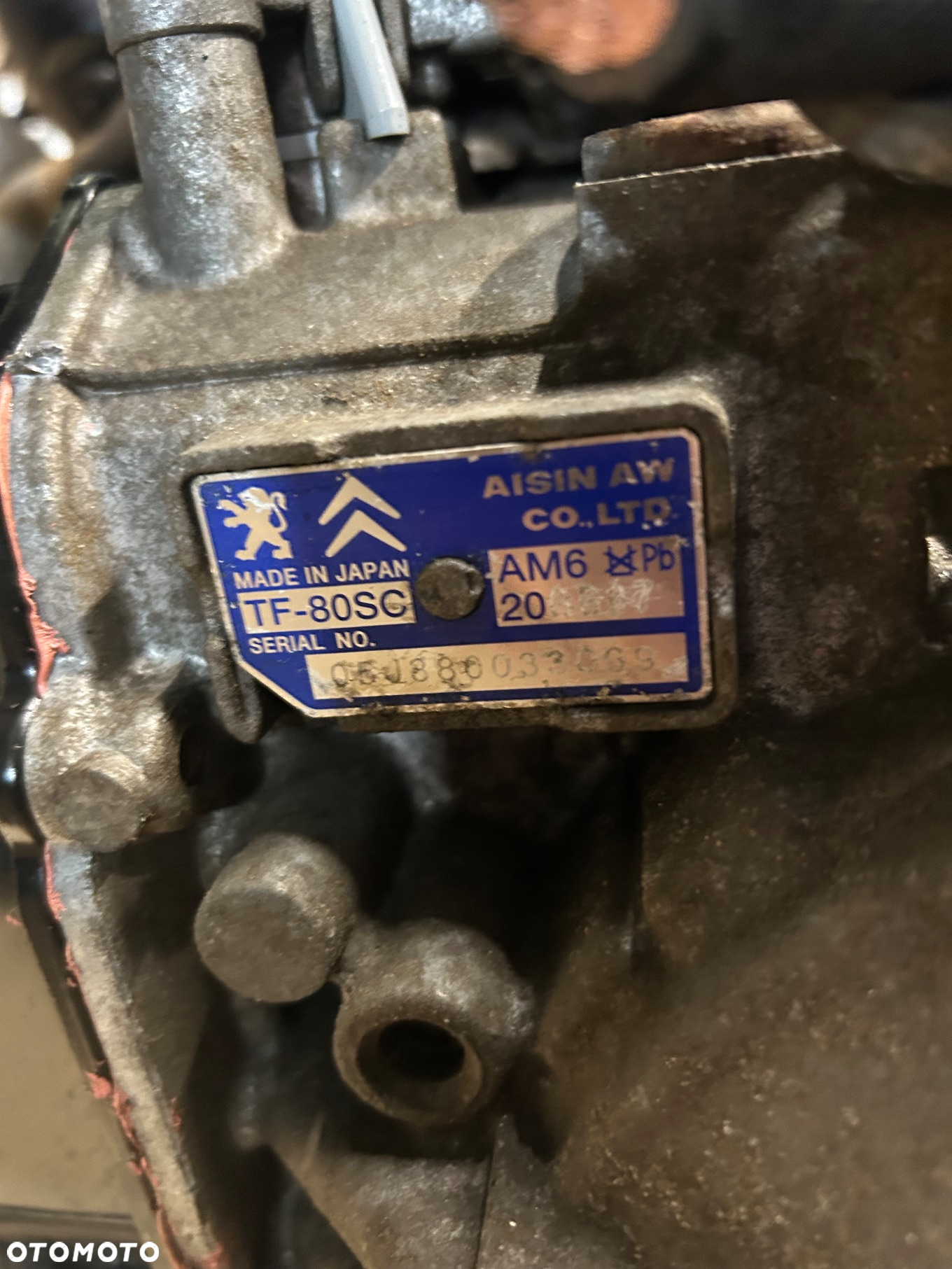 SKRZYNIA BIEGOW AUTOMAT 9658033080 20GG07 TF80SC  AUTOMATYCZNA PEUGEOT 407 2.7 2,7 V6 HDI UHZ 204 KM 80 TYS PRZEBIEG - 2
