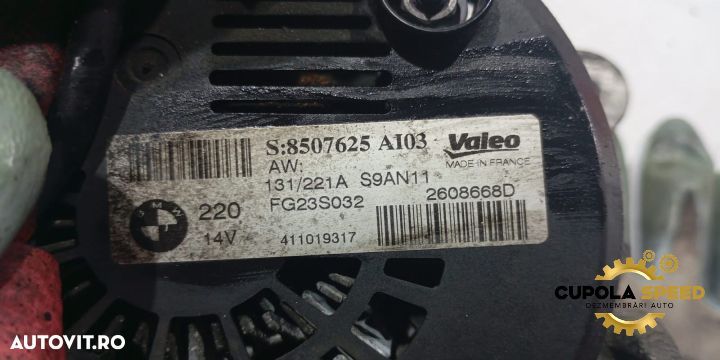 Alternator 2.0D N47 8507625 BMW Seria 5 F10 [2009 - 2013] - 2