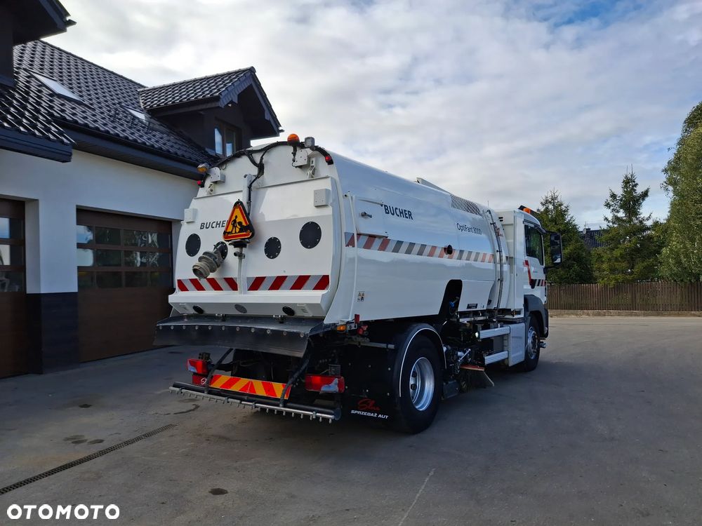 MAN TGS 18.320 Zamiatarka BUCHER OptiFant 8000 2 Silniki Euro 6 Karcher Listwy Wysokiego Ciśnienia Szczotki L/R EUnited PM10 Mycie Jezdni Ulicy Dodatkowy Zbiornik Wodny - 4