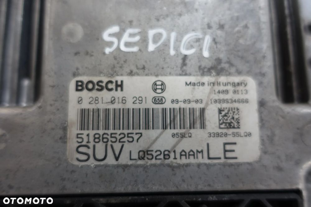 KOMPUTER SILNIKA SEDICI SX4 2.0 D 51865257 - 2