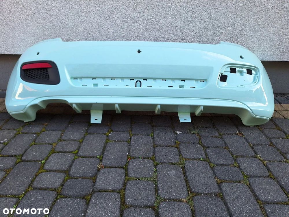 FIAT 500S 500 S SPORT 13-17 B.ŁADNY! CAŁY-NIE KLEJONY! ZDERZAK TYŁ TYLNY BEZ KRATKI KOLOR MIĘTOWY ORYG FIAT 735565271 WY - 7
