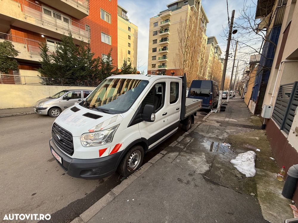 Ford Transit an 2020 L3 Unic Proprietar Dokka 7 locuri punte dubla bena camioneta basculabila NU Mercedes VW IVECO 35c Peugeot 131cai Carte Service Fără probleme - 10