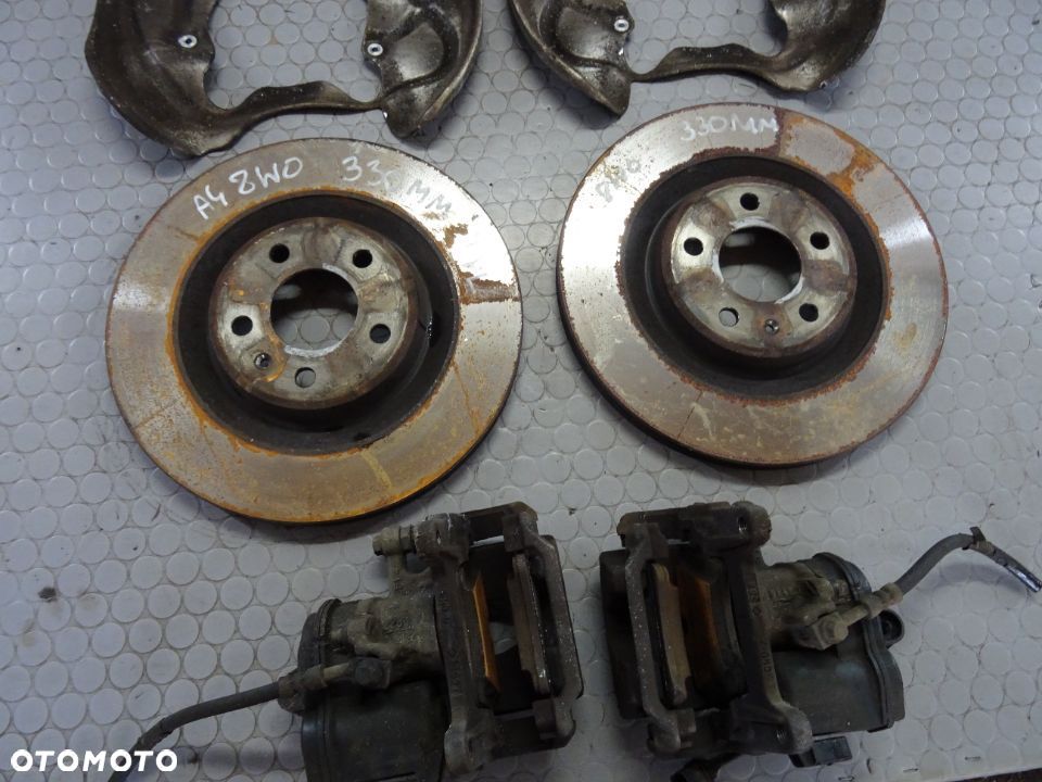 330mm ZESTAW  tarcze klocki zaciski TYL Audi A4 B9 A5 czesci - 3