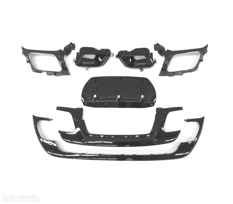 DIFUSOR RANGE ROVER VELAR 17- LOOK R DYNAMIC PRETO BRILHANTE + PONTEIRAS ESCAPE - 2