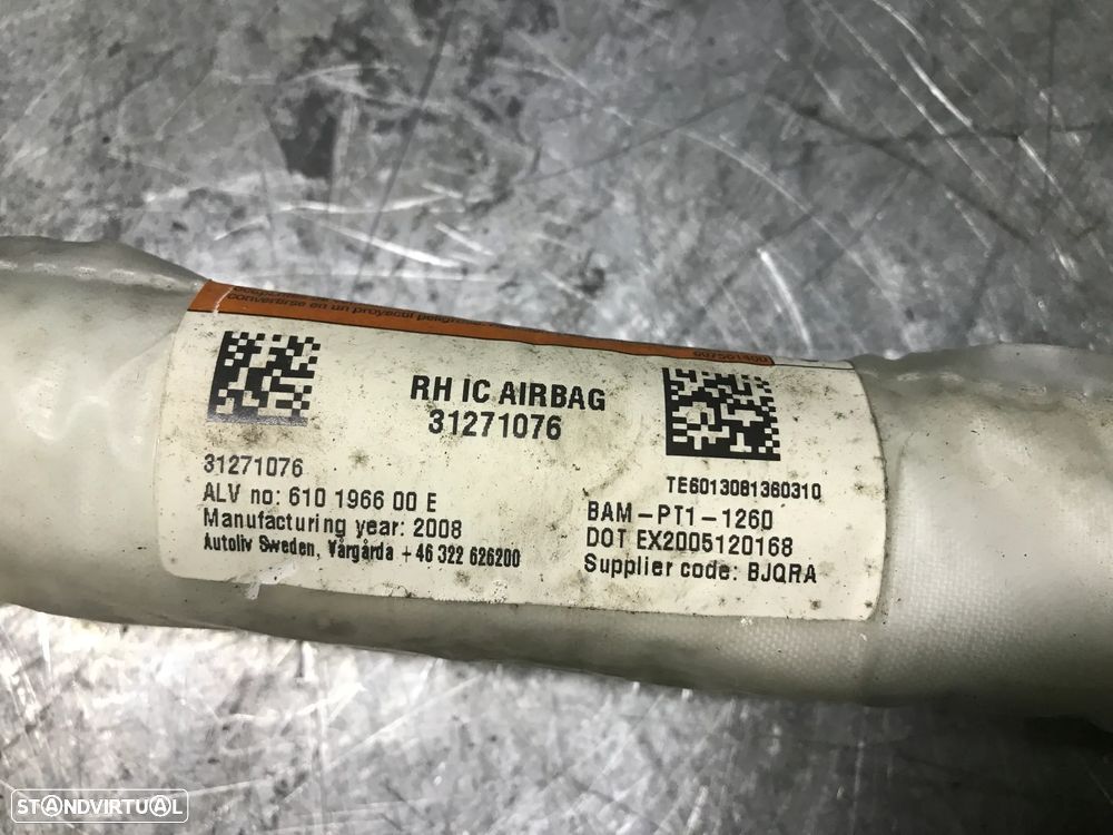 AIRBAG CORTINA VOLVO C30 - DIREITO REF. 31271076 - 2