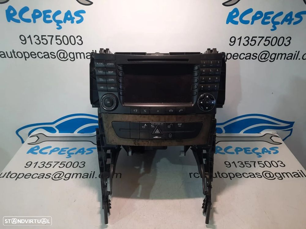 RADIO AUTORADIO LEITOR CD GPS MERCEDES BENZ CLASS CLS C219 W219 A2118203297 2118203297 70230153843843 0153843843 CLASS E W211 DISPLAY COMANDOS COMUTADOR PAINEL CONTROLO COMUNICAÇÃO - 1