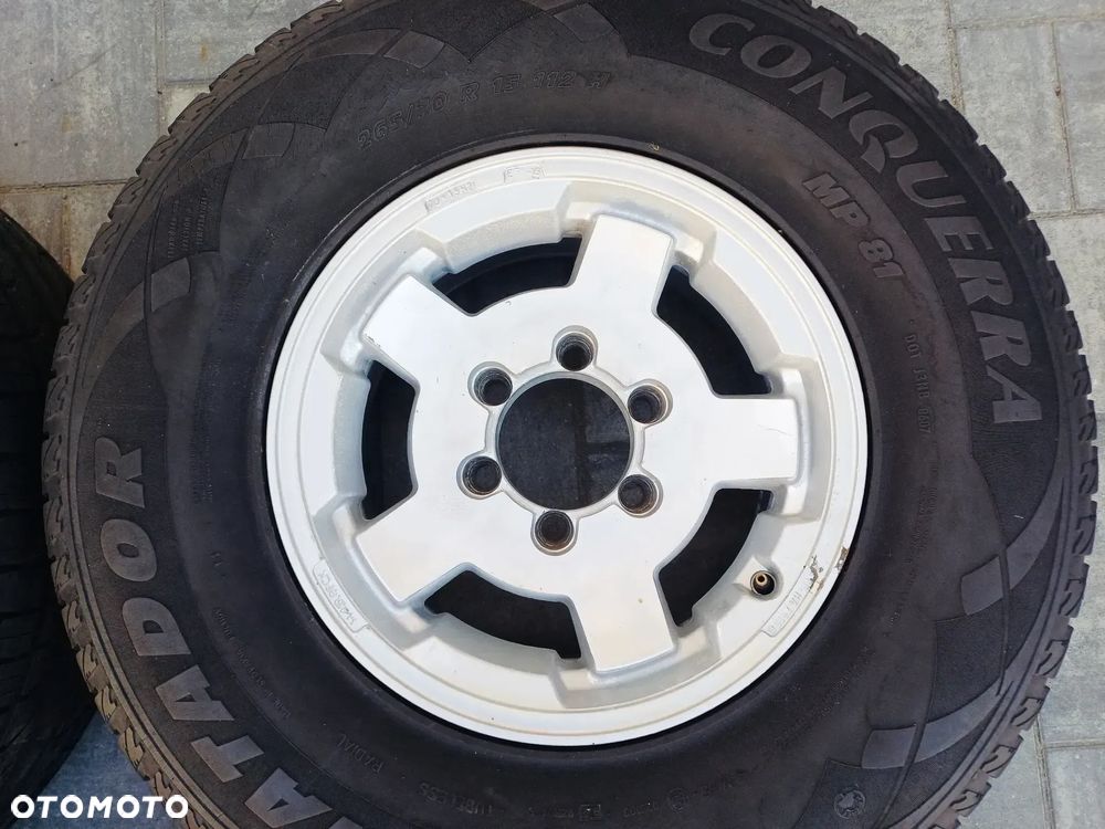 FELGI Z OPONAMI KOŁA ALUMINIOWE ISUZU TROOPER R15 6X139.7 ET -15 110 mm OPONY R15 265/70 NR20 - 5