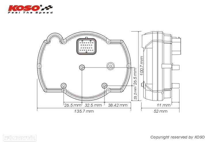 conta rotações universal koso rx2nr - 2