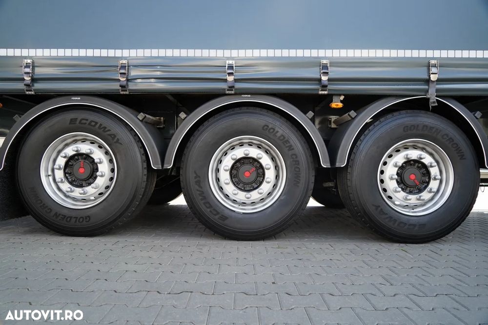 Fruehauf CORTINĂ / STANDARD / HALOMETRU DHOLLANDIA 2.000 kg / SAF / 100% ANVELOPE / BALCĂ PODEA PUTERNICĂ / - 25