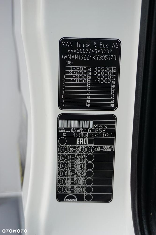 MAN TGM / 15.250 / EURO 6 / CHŁODNIA + WINDA / ŁAD. 6 750 KG / 18 PALET - 11