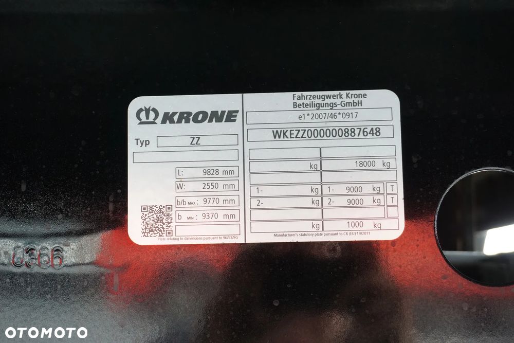 Krone TANDEM / DŁ. 7,3 M / BURTO - FIRANKA / 18 PALET - 11