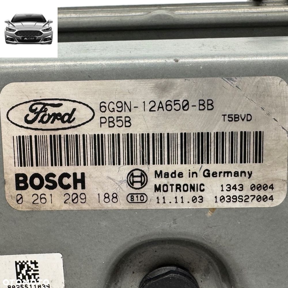 STEROWNIK SILNIKA 2.5 TURBO BENZYNA FORD S-MAX MK1 6G9N-12A650-BB - 2