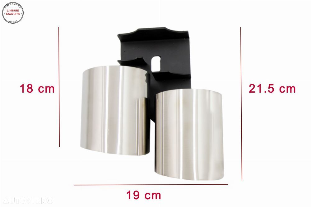 Ornamente Evacuare Audi A4 B8 B9 (2009-up) S4 Quad Design- livrare gratuita - 4