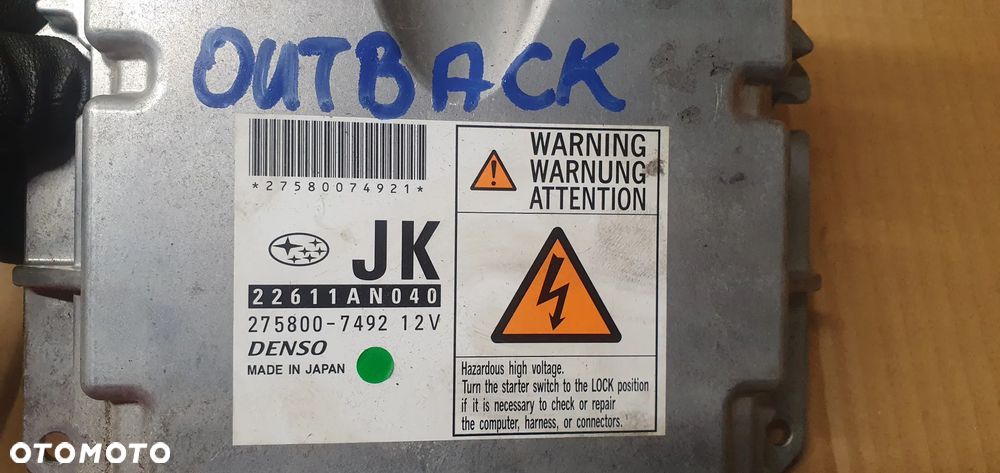 Komputer sterownik silnika Subaru Legacy IV Lift Outback 2.0 D 22611AN040 - 5