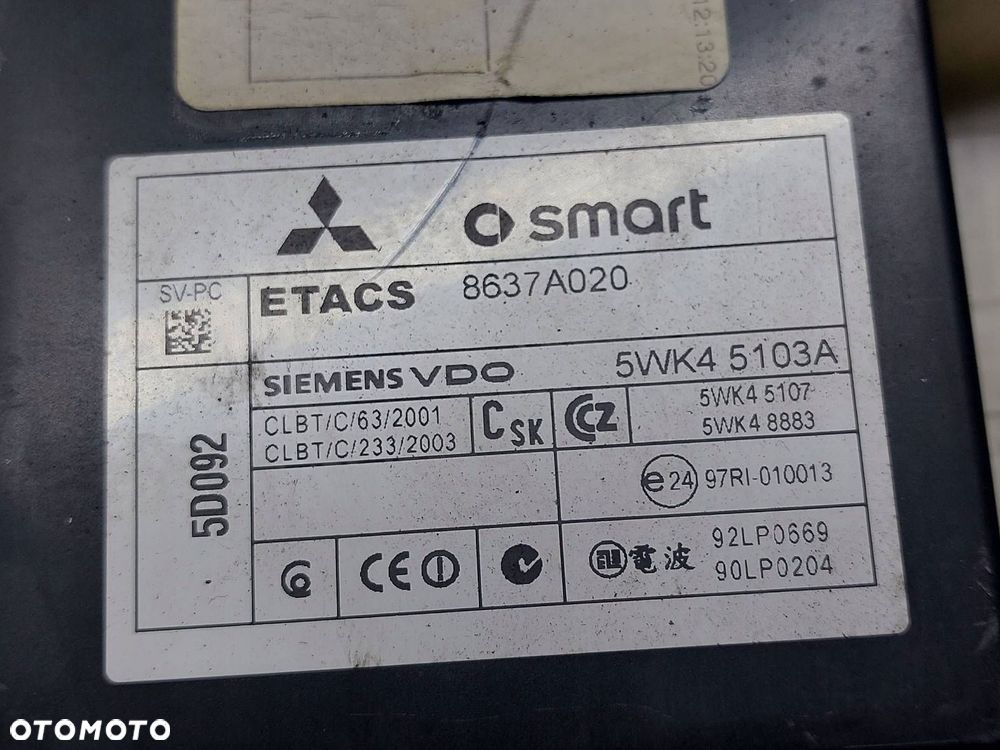 ZESTAW STARTOWY MITSUBISHI COLT VI 1.5 DID PMN902329 A6391501079 MR955230 - 12
