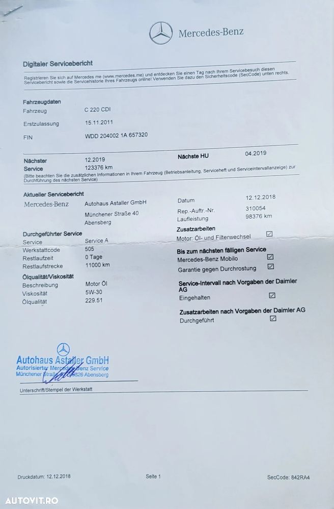 Mercedes-Benz C 220 CDI Avantgarde Edition - 32