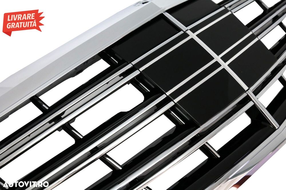 Grila Centrala Mercedes S-Class W222 (2014-2020) S63 S65 Design Crom- livrare gratuita - 4
